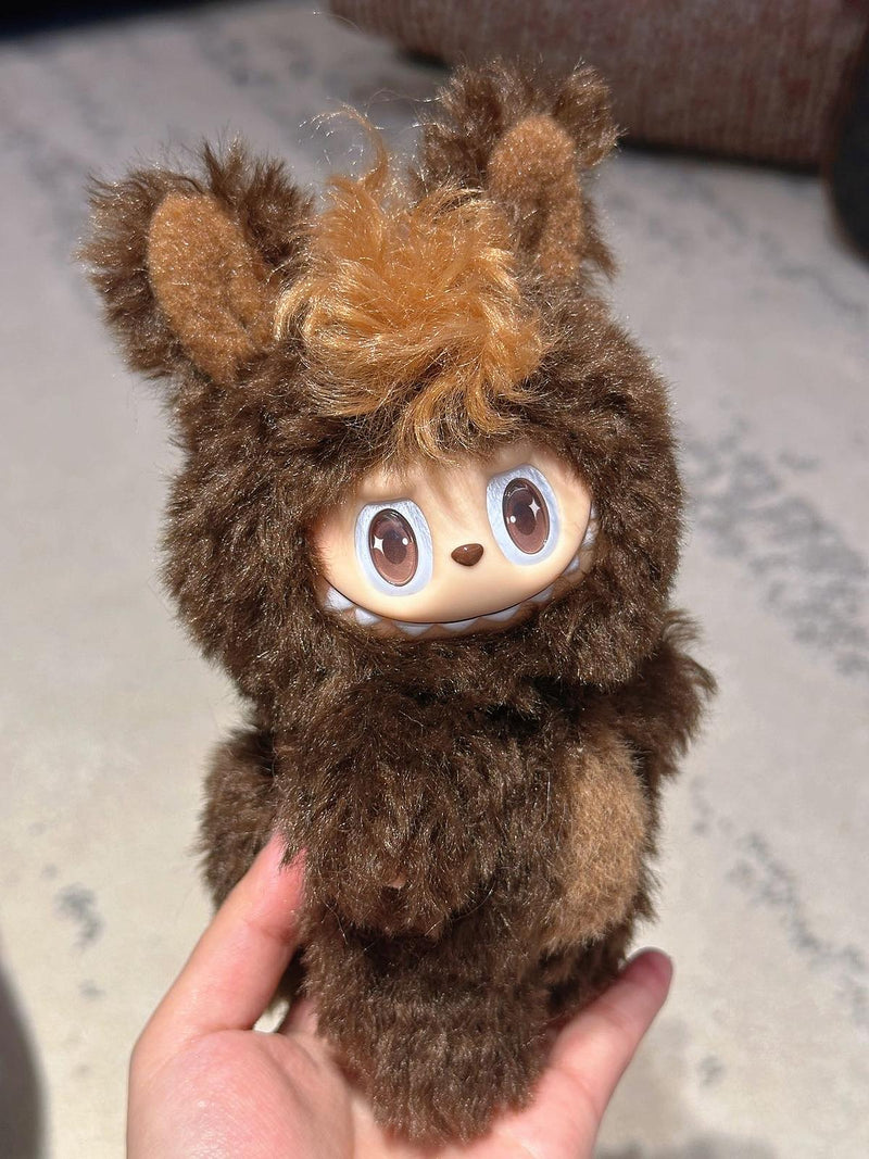 Forest Brown Labubu – Handmade Plush Doll