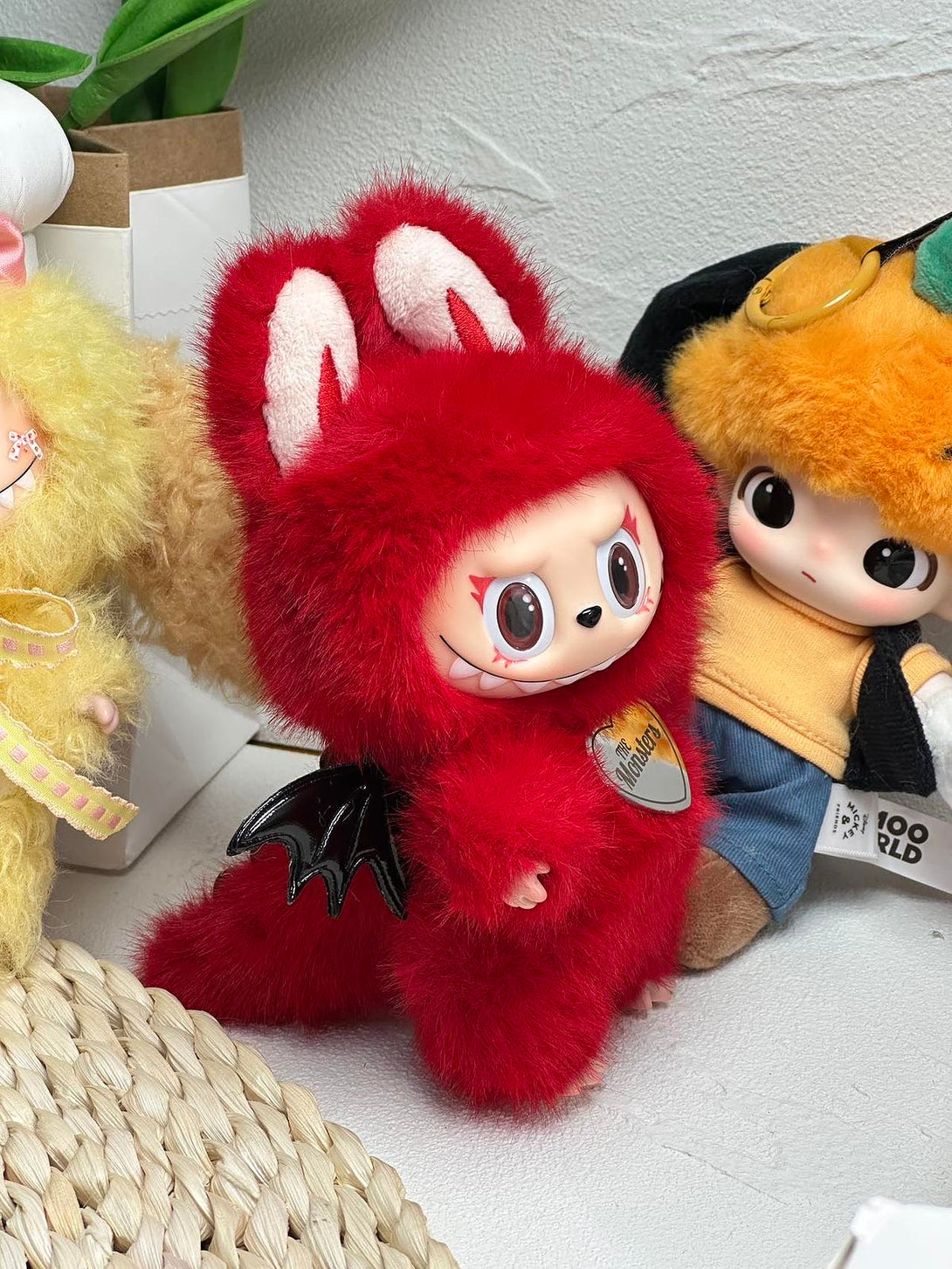 Handmade Labubu – Red Devil Plush Doll – Sydney Labubu
