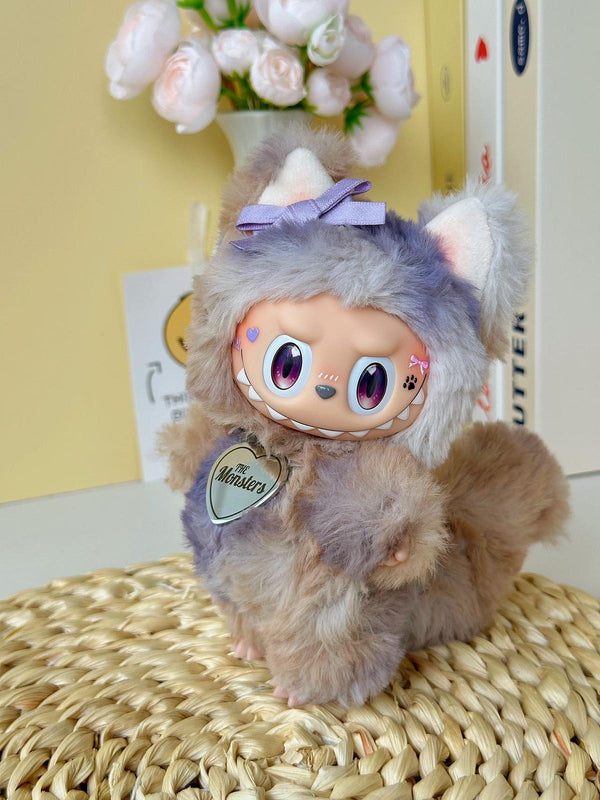 Gradient Kitty labubu – Handmade Plush Doll