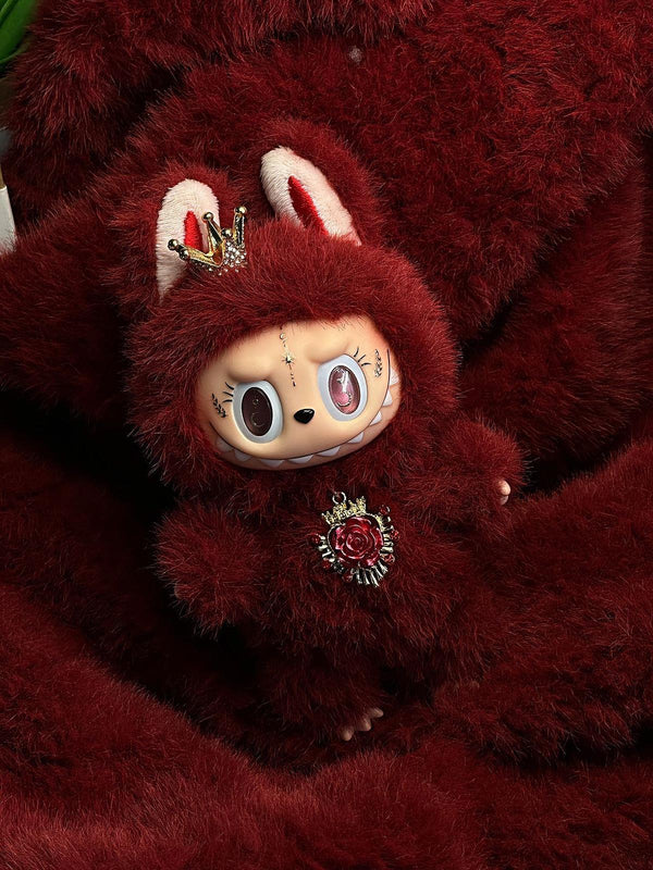 Red Queen labubu – Handmade Plush Doll