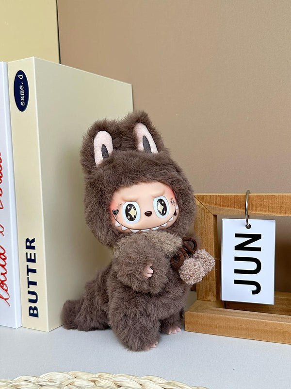 Mocha Cocoa Labubu – Handmade Plush Doll