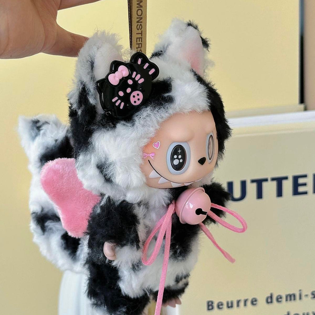 Cow Print Labubu – Handmade Plush Doll – Sydney Labubu