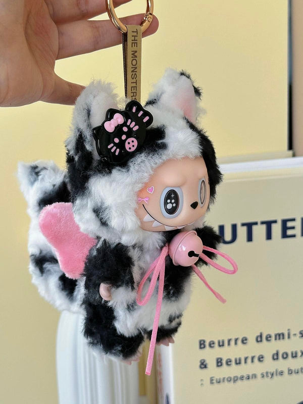 Cow Print Labubu – Handmade Plush Doll