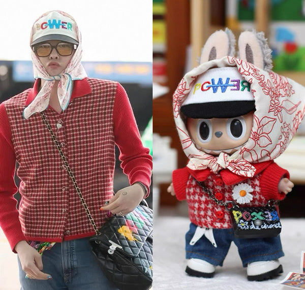 G-Dragon inspired Labubu fashion outfit
