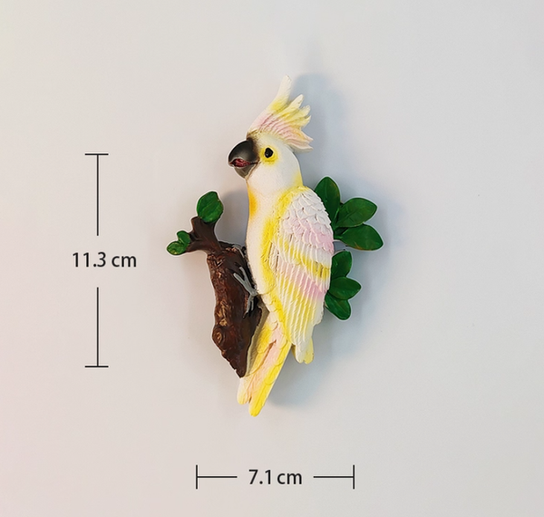 Australia Travel Souvenir Creative Sunflower Cockatoo Decorative Magnetic Refrigerator Magnet Collectible Gift