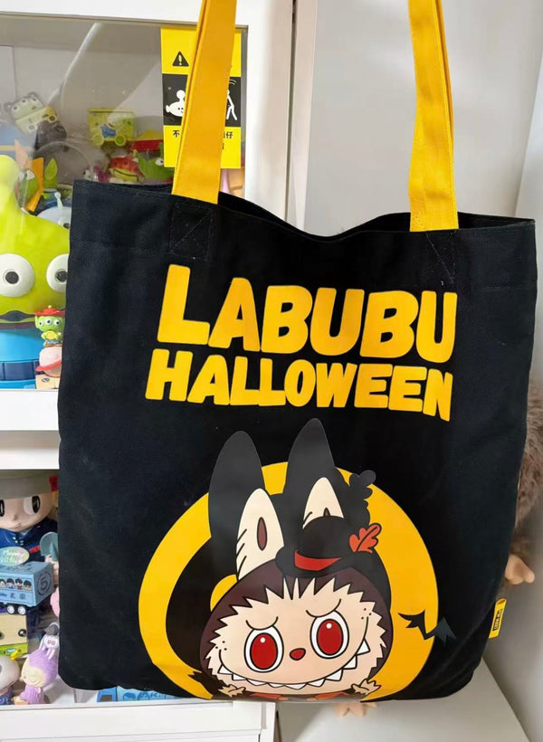 Happy Halloween Party Series Labubu Canvas Bag