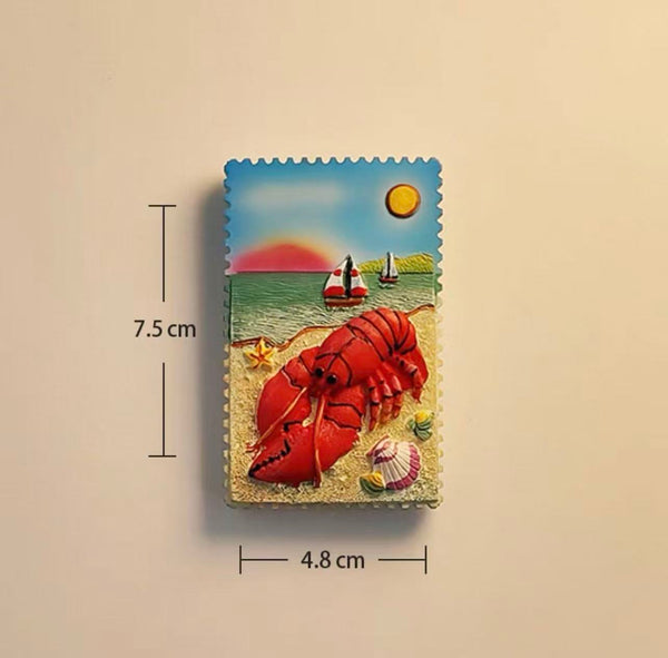 Aulong Original from Australia Tasmania Island Creative 3D Seascape Travel Souvenir Decorative Magnetic Refrigerator Magnet